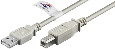 Produktbild von Goobay 60831, 2 m, USB A, USB B, USB 2.0, 0,48 Gbit/s, Grau