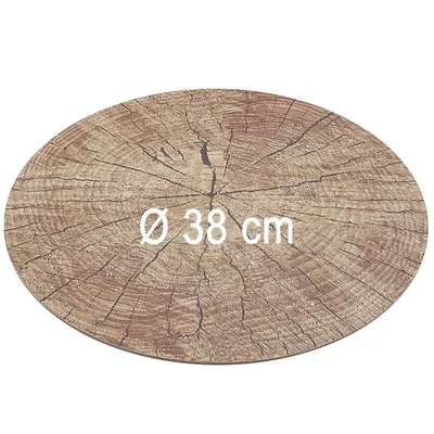 Untersetzer in Baumscheiben-Optik Platz-Set 38 cm Tisch-Deko Hochzeit Geburtstag Sommerfest Dekoration Platz-Set