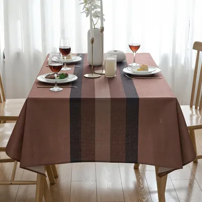 Produktbild von Tischdecke Outdoor Abwaschbar 100x140 cm Orange Rechteckig Wasserabweisend