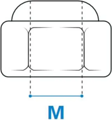 Produktbild von Sechskantmutter in verschiedenen metrischen Größen: M4x4, M5, M6 oder M6x6