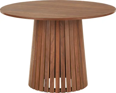 Produktbild von Runder Esstisch 110cm aus dunklem Holz LIV
