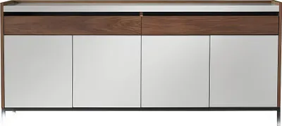 Zdjęcie produktu dla Designerska komoda boczna niska szafka salonowa drewno luksusowa półka kredens