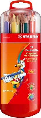 Produktbild von Dreikant-Farbstift Trio dick Box mit 15 Stiften Packung mit 10 Stück