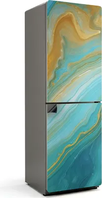 Zdjęcie produktu dla Abstrakcyjne kolorowe fale - Magnetyczna osłona lodówki - Magnetyczna folia dekoracyjna do kuchni - Dekoracja magnesem na lodówkę - Samoprzylepna tablica magnetyczna - Folia magnetyczna na drzwi lodówki - 60x180 cm