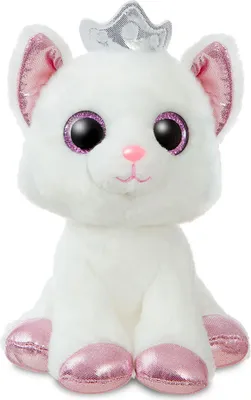 Produktbild von Aurora Weiche Weiße Plüschkatze 18 Cm Rosa Rosa One Size