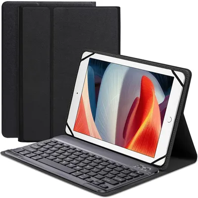 Image de Cazy Housse pour Tablette avec Clavier compatible avec Universal 9-11 inch - Étui Clavier Bluetooth QWERTY - Noir