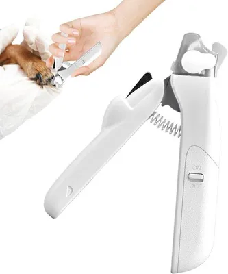 Produktbild von Nagelknipfer für Haustiere – mit LED-Licht – Nagelknipfer für Haustiere – inklusive Nagelfeile – Nagelknipfer für Hunde und Katzen – geeignet für Welpen, Kaninchen, Dackel und andere Haustiere