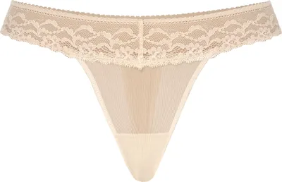 Produktbild von Teyli Mesh Tanga mit floraler Spitze Leo Female 302 beige L