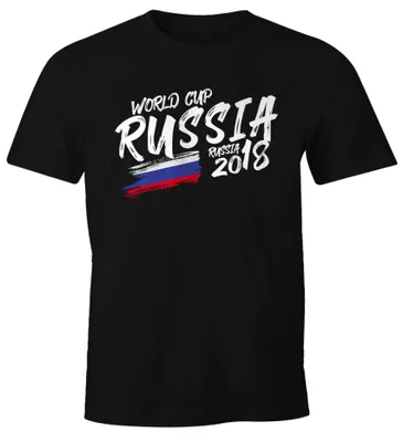 Produktbild von Herren T-Shirt Russland Russia Fan-Shirt WM Fußball-Sommer 2026 Fußball Weltmeisterschaft Moonworks®