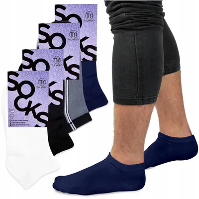 Produktbild von Tulmero Herren Kurzsocken Baumwolle 4er-Pack Größe 44-46