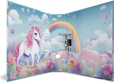 Produktbild von Motiv-Ordner A4 Happy Unicorns Packung mit 5 Stück