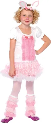 Produktbild von Rosa Häschen Kostümkleid für Kinder - für Fasching Kindergröße: 92-98