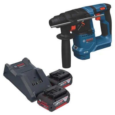 Immagine prodotto di Martello perforatore a batteria Bosch GBH 18V-18 Professional 18 V 1,5 J SDS plus Brushless + 2 batterie da 4,0 Ah + caricabatterie