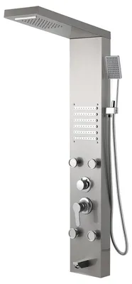 Produktbild von Ikodm Duschpaneel für Badezimmer, Regendusche mit 5 Massagedüsen, Silber