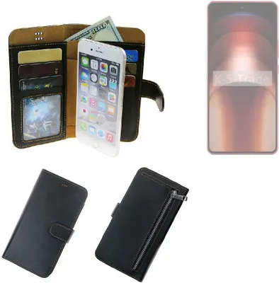 Produktbild von K-S-Trade Schutz Hülle kompatibel mit Vivo iQOO Neo9s Pro Klapphülle Case Phone cover Slim Handytasche Handy Hülle schwarz aus Kunstleder (1 Stk)
