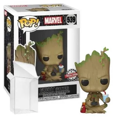 Produktbild von Funko Pop! Marvel: Groot (Gamer) #539 Gamestop Exclusive