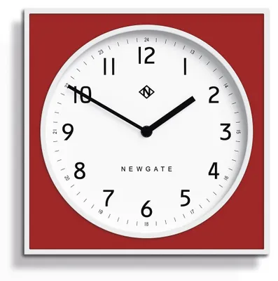 Immagine prodotto di Newgate The Cube - Orologio da parete - Bianco e rosso