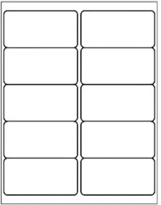 Adressetiketten, 2" x 4", 1000 Stück, weiß, rechteckig