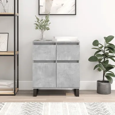 Image de vidaXL Sideboard gris béton 60x35x70 cm Bois composite