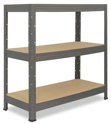 Zdjęcie produktu dla shelfplaza PRO 90x80x50 cm regał do dużych obciążeń w kolorze szary z 3 półkami i udźwigiem 200 kg na półkę