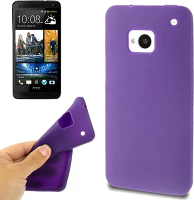 Produktbild von Schutzhülle Silikon Case für Handy HTC One M7 Lila / Violett