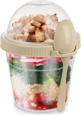 Obrázek produktu pro Nádoba na obědový box na jogurt, müsli, ovoce, salát + příbor 400 ml