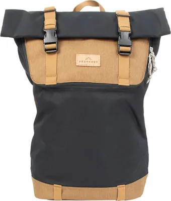 Doughnut Rucksack Christopher Euro Backpack Rolltop - black x khaki