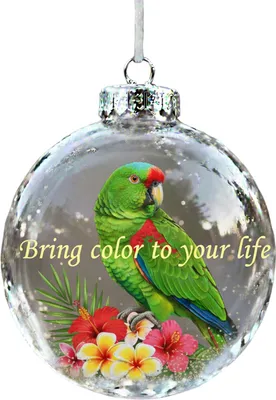 Produktbild von Weihnachtsbaumschmuck, Vogel, kugelförmiger Anhänger, Schneeflocken-Ornament, Weihnachtsbaumdekoration