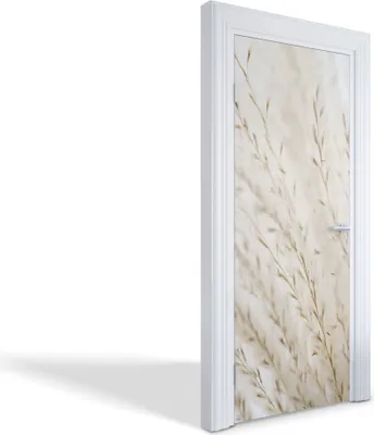Produktbild von Türfolien Design Selbstklebende Wandsticker Türtapeten - Zarte Gräser - 75 x 205 cm
