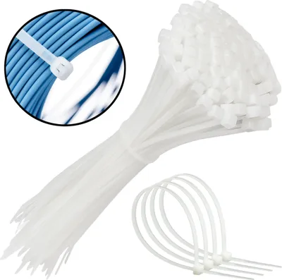 Obrázek produktu pro Polyamidové stahovací pásky 200x2,5 mm, bílé 400 kusů