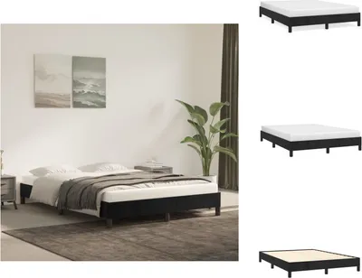 Produktbild von vidaXL Bettgestell Schwarz 140x200 cm Samt -  Betten & Bettgestelle