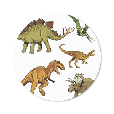 Produktbild von MuchoWow® Mauspad Mousepad Dinosaurier - Zeichnung - Jungen - Kinder 20x20 cm - Mousepads - Maus Mat - Pad - Mausunterlage - Schreibtischmatte
