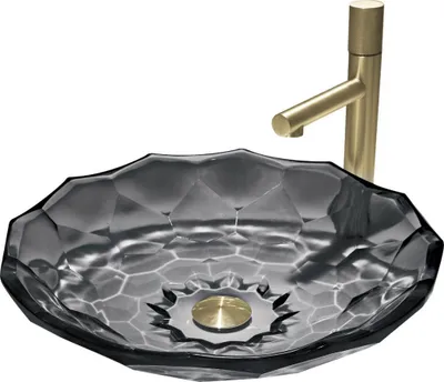 Immagine prodotto di Mexen Inga lavabo da appoggio in vetro 44 x 44 cm, nero - 24074470