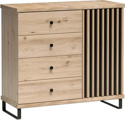 Produktbild von Marmex Möbel Kombikommode CALI 05 N Schubladenschrank und Schranktüre mit Lamellen