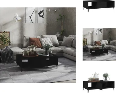 Zdjęcie produktu dla vidaXL Stolik kawowy czarny 103,5x60x35 cm materiał drewnopochodny - Stoliki kawowe