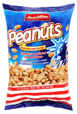 Produktbild von Snackline Erdnüsse geröstet und gesalzen 750g