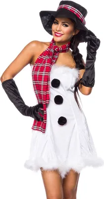 Produktbild von X-Mas / Snow Girl / Schneefrau Kostüm Größe XS-M
