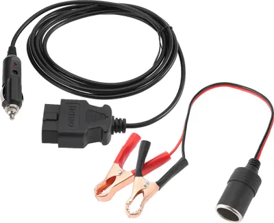 Zdjęcie produktu dla Kabel zasilający awaryjny 12 V do komputera pokładowego pojazdu OBD II z funkcją zapisu pamięci i klipsem