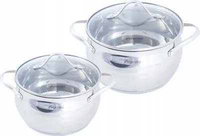 Produktbild von Edelstahl-Kochgeschirr-Set 4-teilig INDUCTION KAMILLE KM-5910