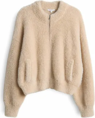 Produktbild von Damen Teddy-Fleecejacke Dores mit Reißverschluss, flauschig und Rundhalsausschnitt
