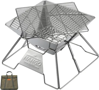 Zdjęcie produktu dla Przenośny grill węglowy ze stali nierdzewnej, idealny do ognisk, model 111107 (MT-2)