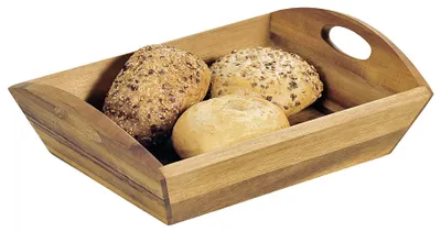 Produktbild von KESPER Brot- & Aufbewahrungskorb Akazie  -Brotkorb – 31,5 x 23 x 9 cm – mit 2 Grifföffnungen – vielseitig für Küche, Flur & Esstisch – 63820