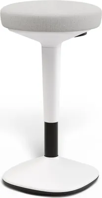 Zdjęcie produktu dla Ergonomiczny stołek Desktronic - stołek stojący z regulacją wysokości do domowego biura i biurka stojącego, aktywny stołek z funkcją bujania, antypoślizgowa podstawa - szary