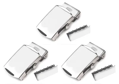 3 Gürtelschnalle mit Endstück silber