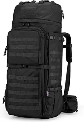 Image de Sac à dos tactique - 23 L x 35 l x 82 H cm - 75 L - Noir - Gris militaire