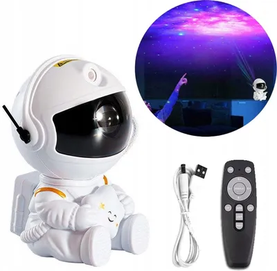 Productafbeelding van Astronaut-sterrenhemel-projector met afstandsbediening, LED-USB-projector voor kinderen