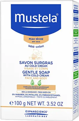 Obrázek produktu pro Dětské jemné mýdlo na tvář a tělo (Gentle Soap with Cold Cream) 100 g