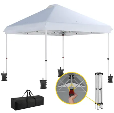 Produktbild von Pavillon 3 x 3 m Wasserdicht Stabil Winterfest Pop-up Faltpavillon, UV 50+ mit Tasche Sandsäcke