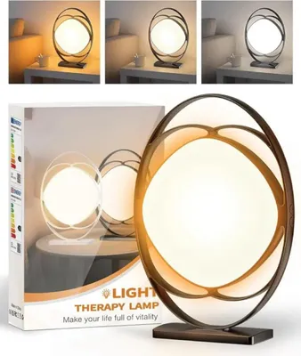 Produktbild von Ovale Phototherapielampe, kein UV, 10000 Lux,3Farbtemperaturmodi, stufenlos dimmbar, timerbar, Memory-Funktion, Happy Light, geeignet für Büro/Zuhause
