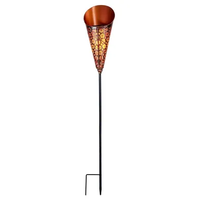 Produktbild von Näve Solar-Gartenleuchte Torch LED mit Dämmerungssensor 96 cm kupfer